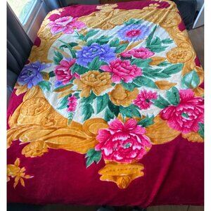 Rare Luxury Plush Floral Carttier Ultra Soft High Quality Double Sided Blanket